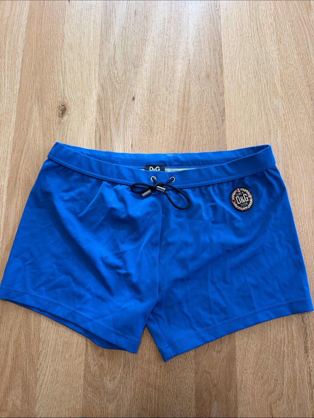 D&G Men’s Royal Blue Athletic Shorts with Logo Patch